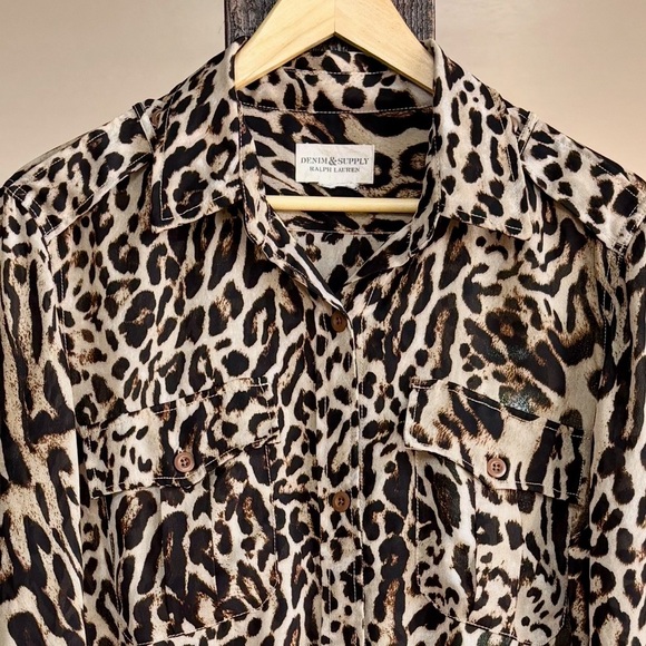 RALPH LAUREN Denim & Supply Leopard Print Top - Picture 8 of 10